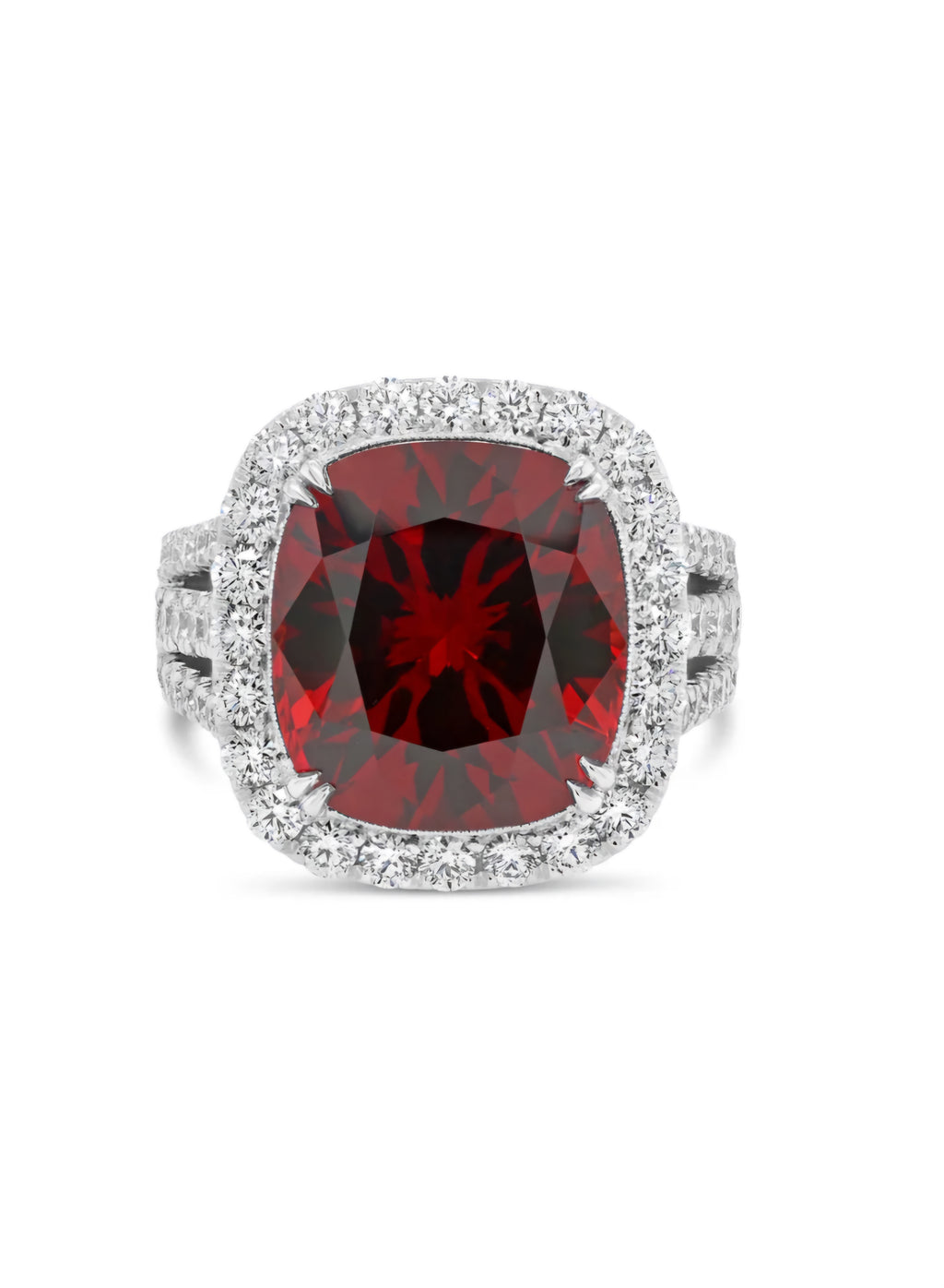 FAIRFAX & ROBERTS 1858 Manhattan Collection Malaya Garnet and Diamond Cocktail Ring