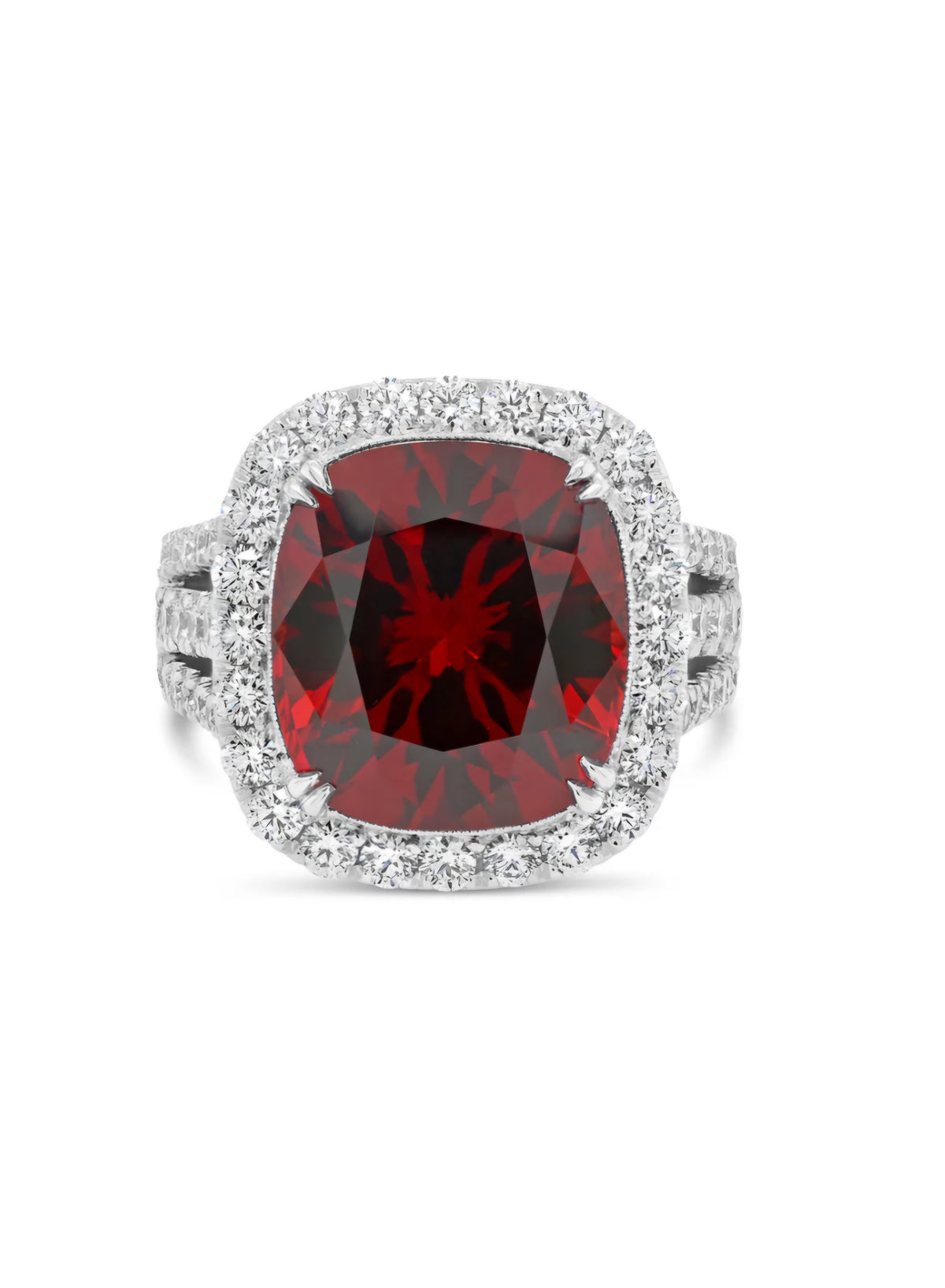 FAIRFAX & ROBERTS 1858 Manhattan Collection Malaya Garnet and Diamond Cocktail Ring