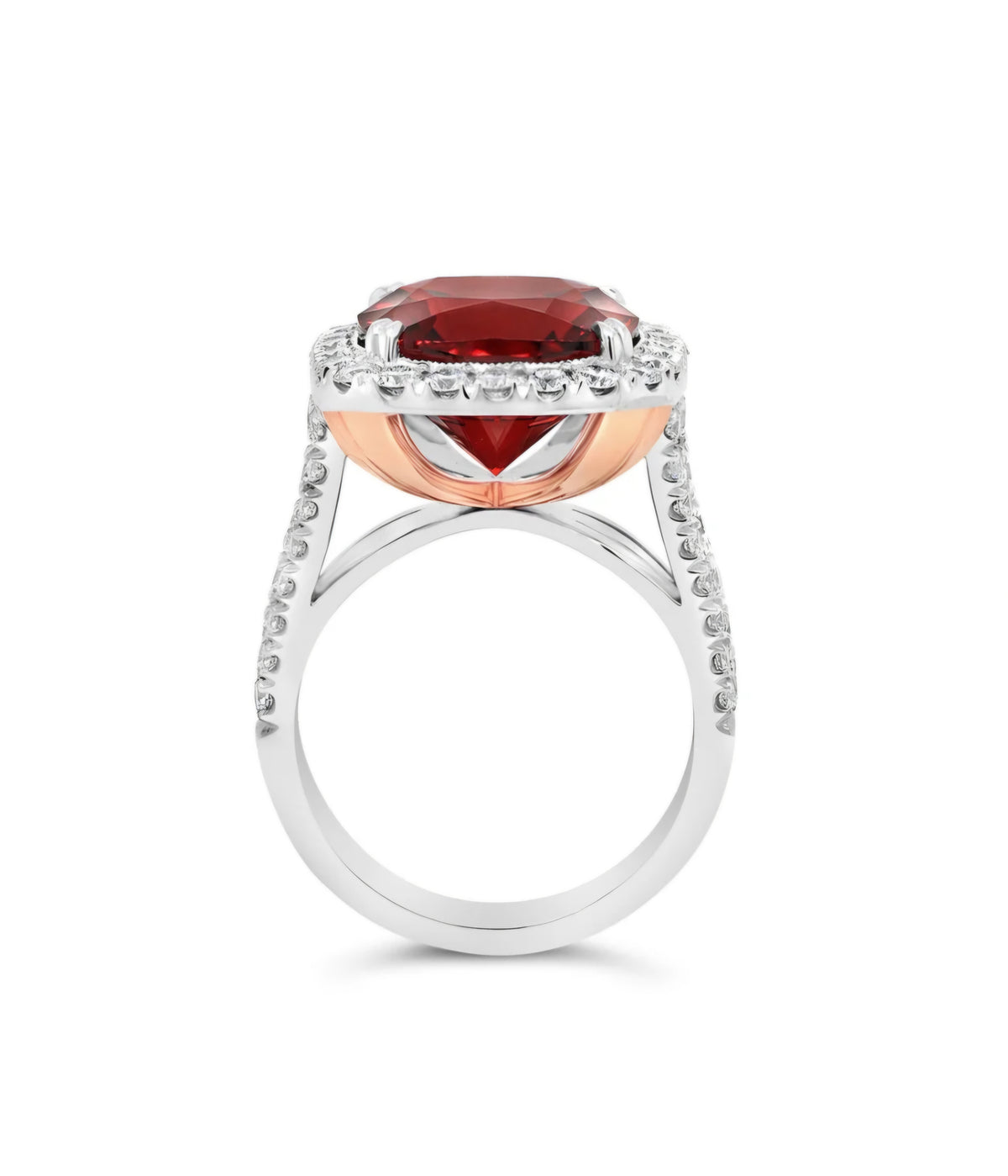 FAIRFAX & ROBERTS 1858 Manhattan Collection Malaya Garnet and Diamond Cocktail Ring