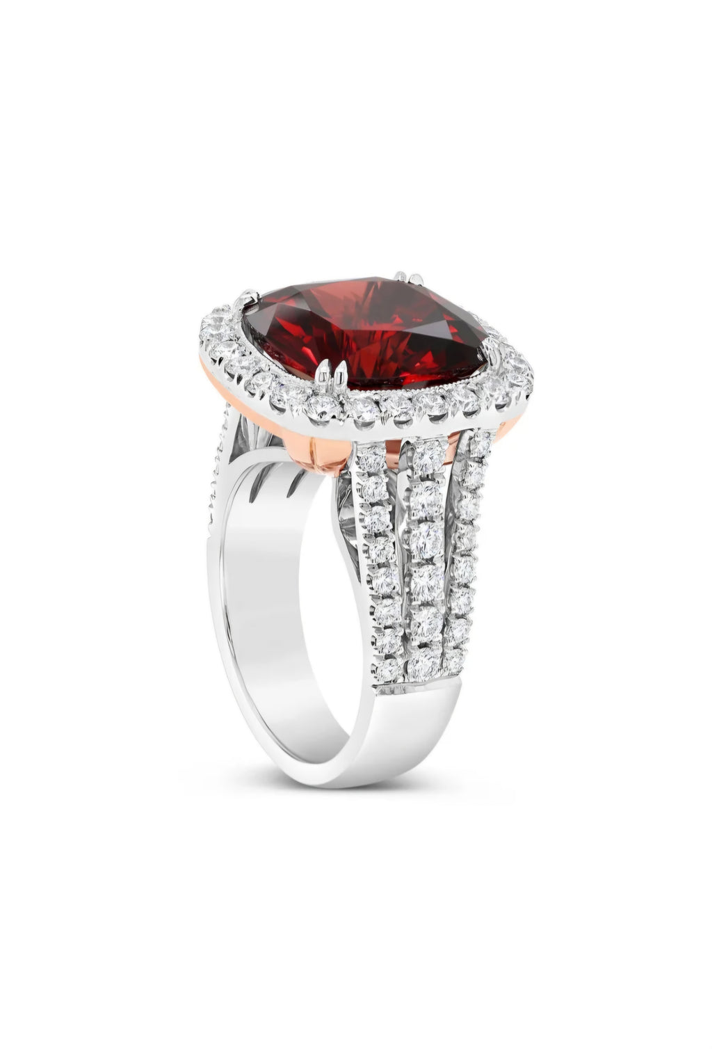FAIRFAX & ROBERTS 1858 Manhattan Collection Malaya Garnet and Diamond Cocktail Ring