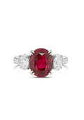 FAIRFAX & ROBERTS 1858 PIGEON BLOOD MOZAMBIQUE RUBY, ARGYLE PINK & WHITE DIAMOND RING