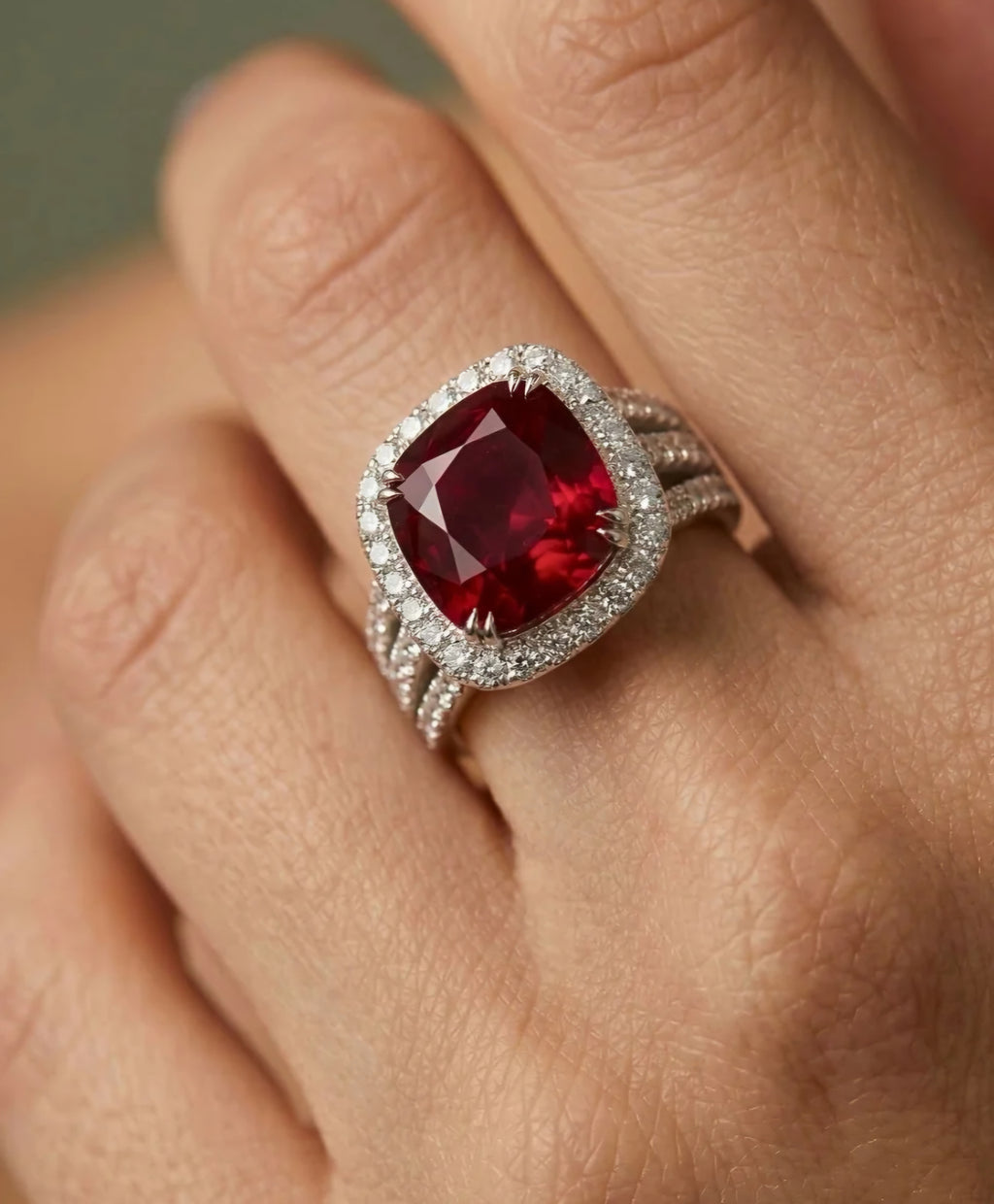 FAIRFAX & ROBERTS 1858 Manhattan Collection Malaya Garnet and Diamond Cocktail Ring